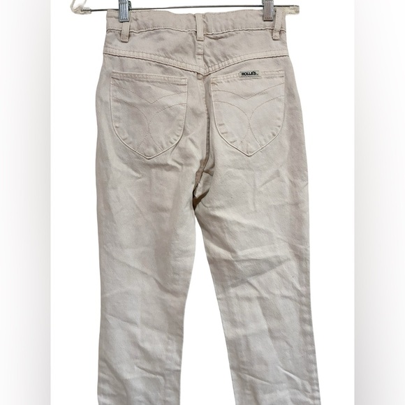 ROLLA'S High Rise Straight Jeans Cream - Picture 4 of 8